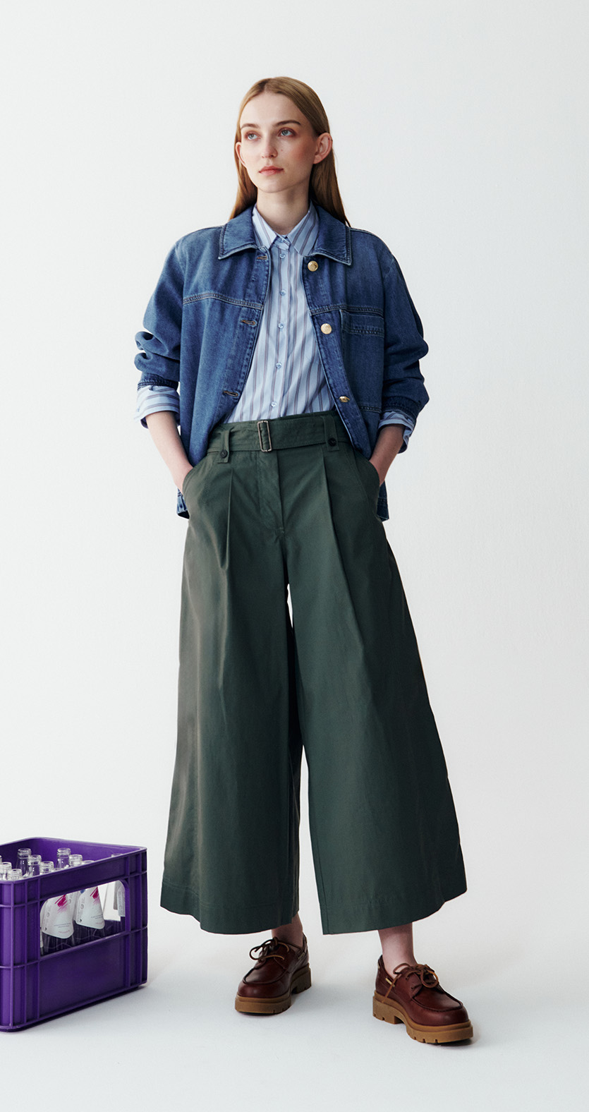 パンツ The Row Pantaloni Vita Alta Neri Realizzati In Lana Tinta Un Pantaloni della tuta a vita alta con polsini Nero - Acquista